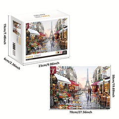 1000 pcs Paris Street Jigsaw Puzzle 70cmX Large Decompression Gift for Adults