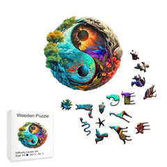 Yin Yang Magic Forest Wooden Puzzle Advanced Player Gift