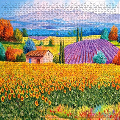 500-Piece Paper Puzzles: Landscapes, Flowers & Countryside