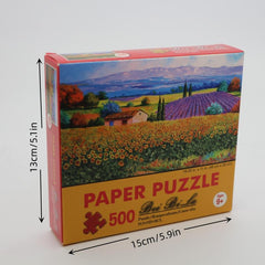 500-Piece Paper Puzzles: Landscapes, Flowers & Countryside