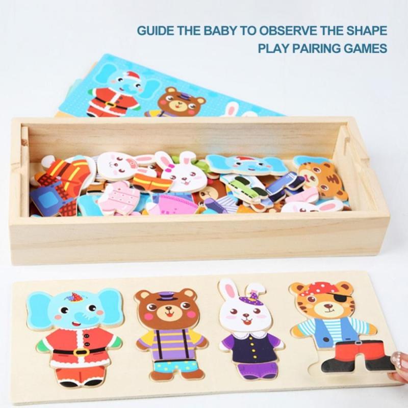 Personalized Rabbit Bear Dress Changing Puzzle Toy