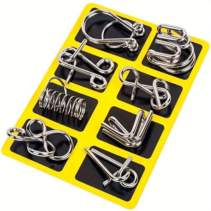 Educational Toys Unlocking Memory Hoops 8pcs Set Kong Ming Lock Decomp