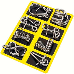 Educational Toys Unlocking Memory Hoops 8pcs Set Kong Ming Lock Decomp