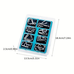 Educational Toys Unlocking Memory Hoops 8pcs Set Kong Ming Lock Decomp