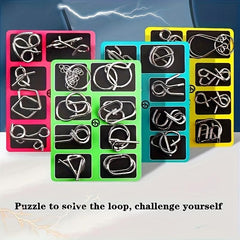 Educational Toys Unlocking Memory Hoops 8pcs Set Kong Ming Lock Decomp