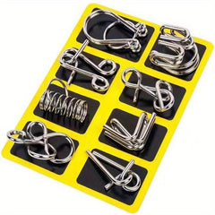 Educational Toys Unlocking Memory Hoops 8pcs Set Kong Ming Lock Decomp