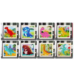 Wooden Jigsaw Puzzles Educational Toys For Toddlers - Animals & Vehicles Set