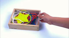 Wooden Lacing Cards Set for Toddlers - Educational Montessori Activity
