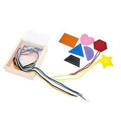 Wooden Lacing Cards Set for Toddlers - Educational Montessori Activity