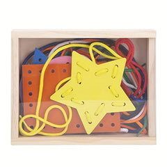 Wooden Lacing Cards Set for Toddlers - Educational Montessori Activity