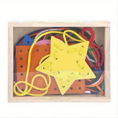 Wooden Lacing Cards Set for Toddlers - Educational Montessori Activity