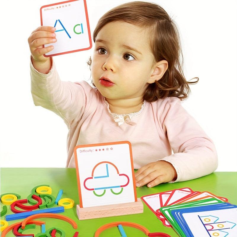 Wooden Sticks and Rings Puzzle Game for Kids
