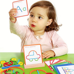 Wooden Sticks and Rings Puzzle Game for Kids