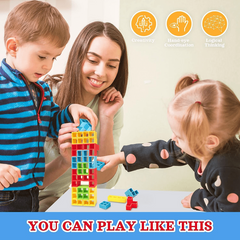 32-48pcs Stacked Toys Family Games Parties Travel Balance Swing High Jenga