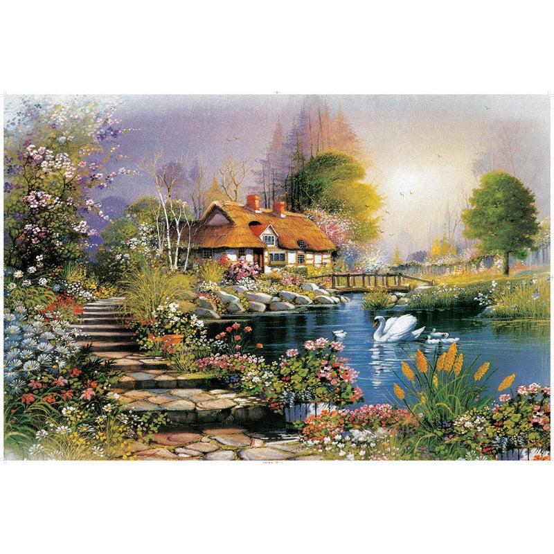 1000-Piece Landscape Architecture Jigsaw Puzzle for Adults