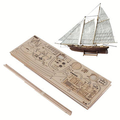 Wooden Assembly Sailboat Model DIY Kit