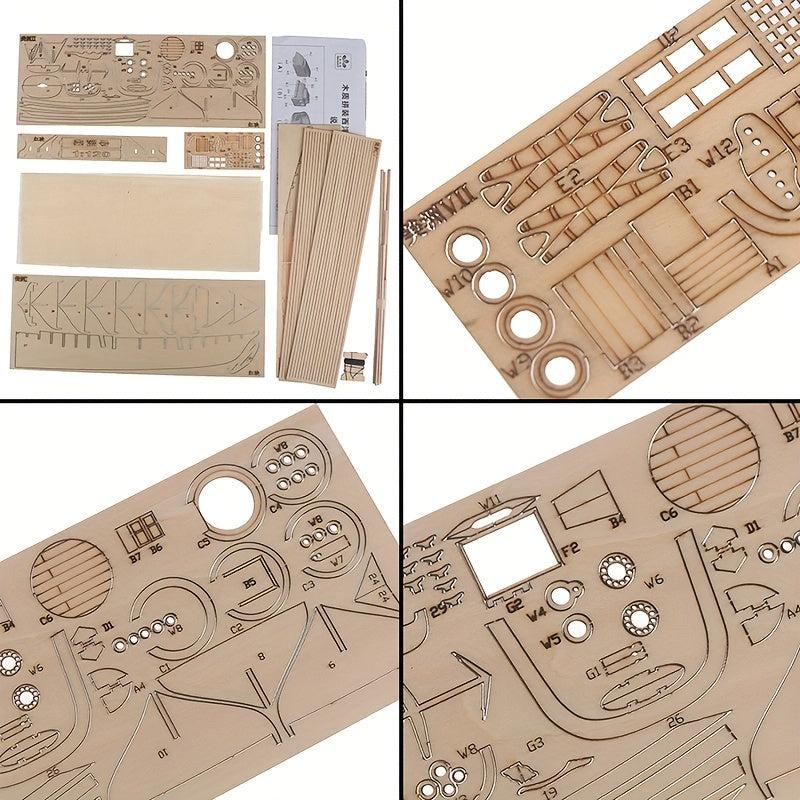 Wooden Assembly Sailboat Model DIY Kit