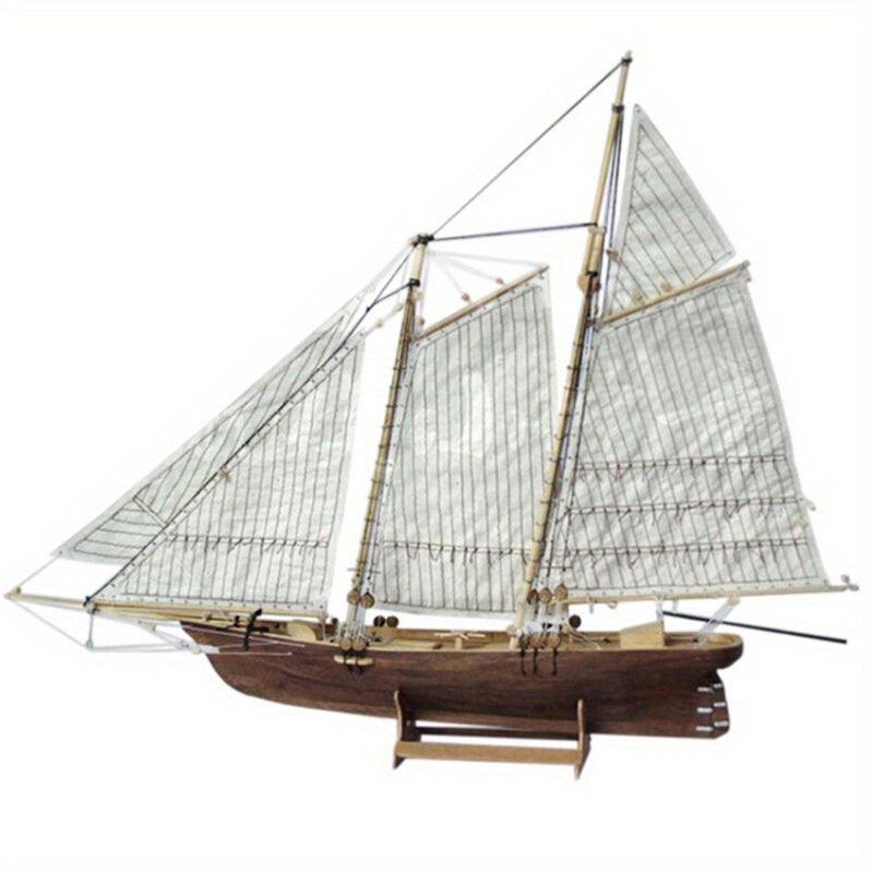 Wooden Assembly Sailboat Model DIY Kit