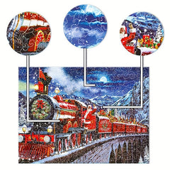 Santa Claus Wooden Puzzle Train Christmas Party Game