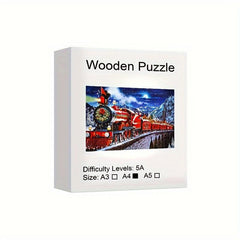 Santa Claus Wooden Puzzle Train Christmas Party Game
