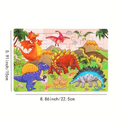 30pcs Wooden Dinosaur Toys for Early Childhood Learning