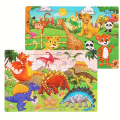 30pcs Wooden Dinosaur Toys for Early Childhood Learning