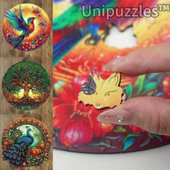 Colorful Peacock Wooden Puzzle Stress Relief High Difficulty Toy