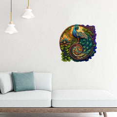 Colorful Peacock Wooden Puzzle Stress Relief High Difficulty Toy