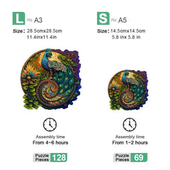 Colorful Peacock Wooden Puzzle Stress Relief High Difficulty Toy