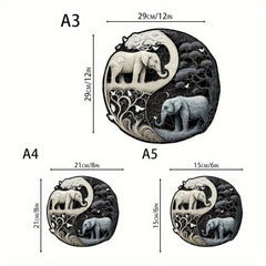 Elephant Yin Yang Wooden Puzzle Alien Animal Puzzle Adult Puzzle
