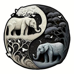 Elephant Yin Yang Wooden Puzzle Alien Animal Puzzle Adult Puzzle