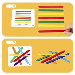 Wooden DIY Ice Cream Stick Puzzle Children's Rainbow Stick Thinking Puzzle