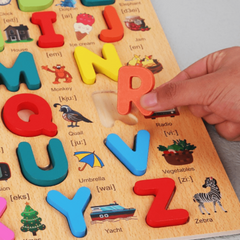 Wooden Alphabet Puzzle for Early Childhood Education