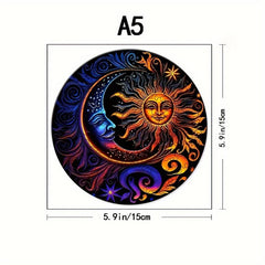 Wooden Moon And Sun Yin And Yang Puzzle For Advanced Players