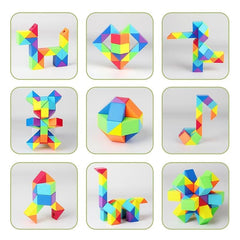 Rainbow Magic Ruler 24 36 48 72 PCS Kids Puzzle Educational Toys High 3D Cube