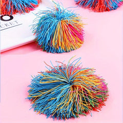 3pcs Rubber Band Shuttlecock Sports Toy Outdoor Throwing And Kicking