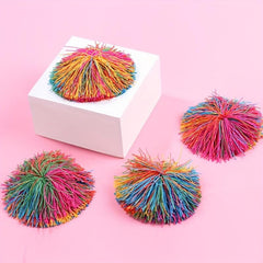 3pcs Rubber Band Shuttlecock Sports Toy Outdoor Throwing And Kicking