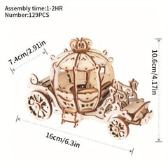 3D Jigsaw Puzzle Pumpkin Car Educational Toy for Kids