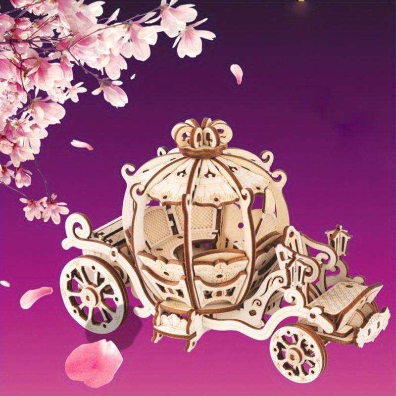 3D Jigsaw Puzzle Pumpkin Car Educational Toy for Kids