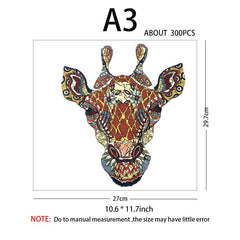 Wooden Giraffe Jigsaw Puzzle - Great Gift for Adults & 12-Year-Olds
