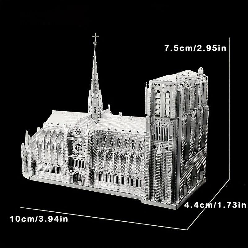 3D Metal Toy Castle Building Puzzle Notre Dame Model