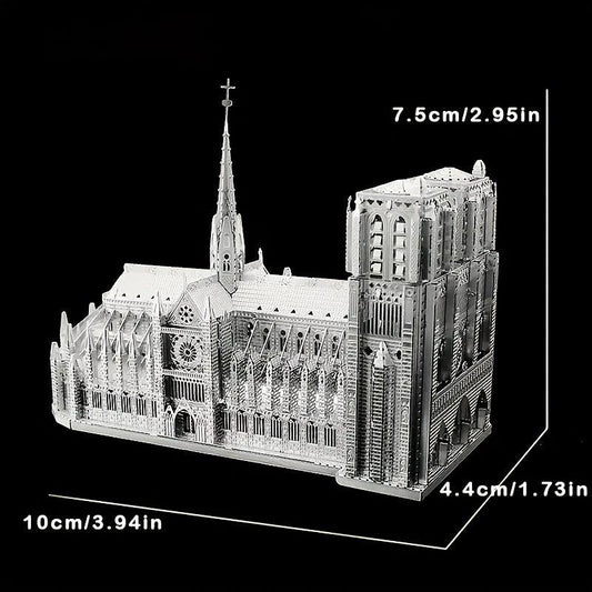 3D Metal Toy Castle Building Puzzle Notre Dame Model