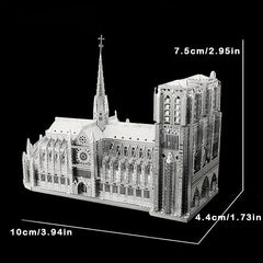 3D Metal Toy Castle Building Puzzle Notre Dame Model