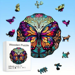Butterfly Wooden Puzzle High Irregular Shape Animal Puzzle