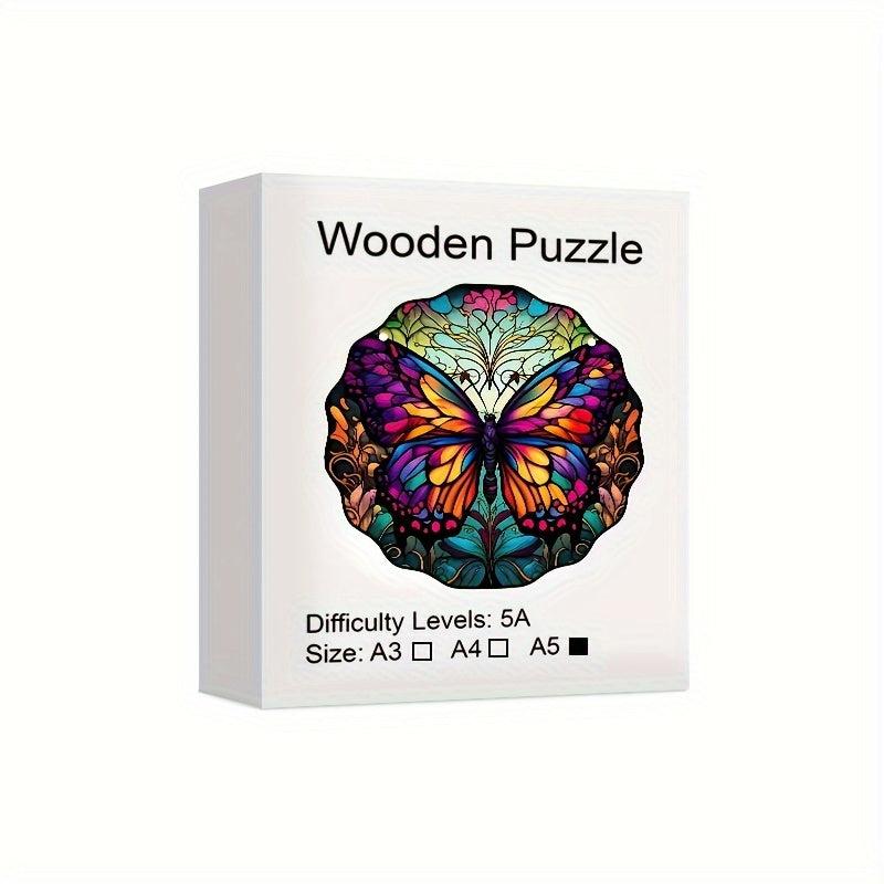 Butterfly Wooden Puzzle High Irregular Shape Animal Puzzle