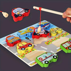 Infant Fishing Toys Rope Puzzle Early Education Beaded Toy