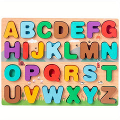 Montessori Numbers & Letters Shape Cognitive Puzzle Board