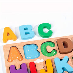 Montessori Numbers & Letters Shape Cognitive Puzzle Board