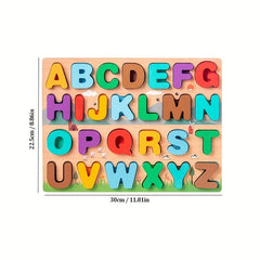 Montessori Numbers & Letters Shape Cognitive Puzzle Board