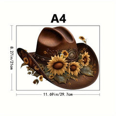Western Cowboy Hat Wooden Puzzle - Challenging Animal Shaped Brain Teaser